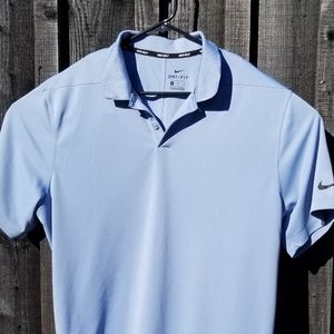 Nike Golf Polo Shirt Light Blue Mens Size XL Dri Fit Short Sleeve Breathable
